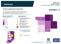 IN Congressional District 05 Stroke and Stroke Centers Map 118th Congress