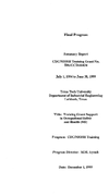 Training Grant Support in Occupational Safety and Health