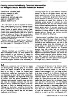 Family Versus Individually Oriented Intervention For Weight Loss In Mexican American Women