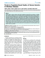 Trends in PopulationBased Studies of Human Genetics in Infectious Diseases