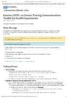 Interim COVID19 Contact Tracing Communications Toolkit for Health Departments June 17 2020