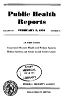 Public Health Reports  v 66 no 6  cover