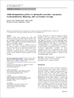 Adult immunization policies in advanced economies vaccination recommendations financing and vaccination coverage