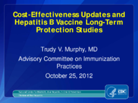 Costeffectiveness updates and Hepatitis B vaccine longterm protection studies