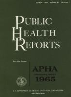 Public Health Reports  v 81 no 3 March 1966  cover
