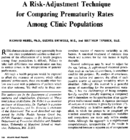 A RiskAdjustment Technique For Comparing Prematurity Rates Among Clinic Populations