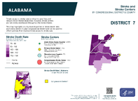 AL Congressional District 07 Stroke and Stroke Centers Map 118th Congress