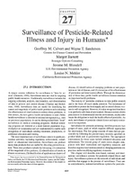 Surveillance of PesticideRelated Illness and Injury in Humans