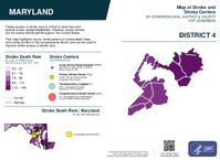 MD Congressional District 04 Stroke and Stroke Centers Map 119th Congress
