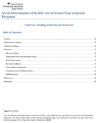 Social Determinants of Health OutofSchoolTime Academic Programs