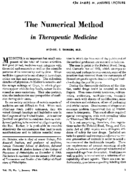 The numerical method in therapeutic medicine