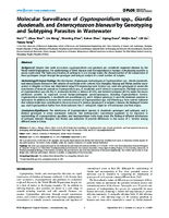 Molecular Surveillance of Cryptosporidium spp Giardia duodenalis and Enterocytozoon bieneusi by Genotyping and Subtyping Parasites in Wastewater