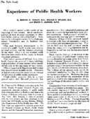Experience of public health workers