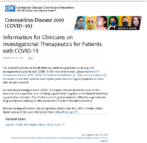 Information for Clinicians on Investigational Therapeutics for Patients with COVID19 Nov 30 2020