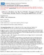 Advice to a Modernday Rip Van Winkle  Changes in State and Local Public Health Practice During the MMWR Era at CDC