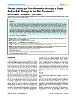 Fitness Landscape Transformation through a Single Amino Acid Change in the Rho Terminator
