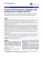 Primate lentiviral Nef proteins deregulate Tcell development by multiple mechanisms
