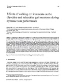 Effects of Walking Environments on the Objective and Subjective Gait Measures During Dynamic Task Performance