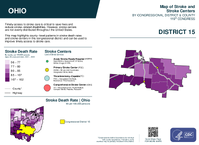 OH Congressional District 15 Stroke and Stroke Centers Map 119th Congress
