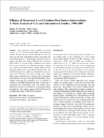 Efficacy of StructuralLevel Condom Distribution Interventions A MetaAnalysis of US and International Studies 19982007