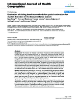 Evaluation of sliding baseline methods for spatial estimation for cluster detection in the biosurveillance system