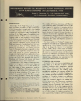 Preliminary report on mosquito flight dispersal studies with radioisotopes in California 1950