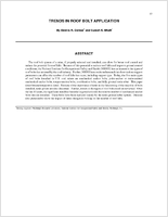 Trends in Roof Bolt Application 2000