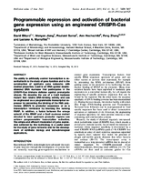 Programmable repression and activation of bacterial gene expression using an engineered CRISPRCas system