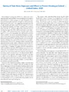 Survey of Teen Noise Exposure and Efforts to Protect Hearing at School  United States 2020