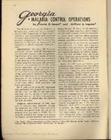 Georgia malaria control operations