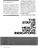 The Status Of Health Status Indicators