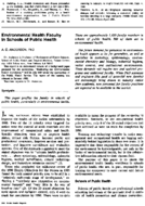 Environmental health faculty in schools of public health