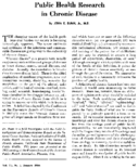 Public health research in chronic disease