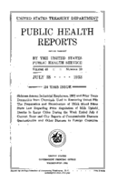 Public Health Reports  v 48 no30  cover