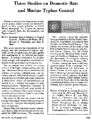 Three studies on domestic rats and murine typhus control