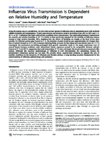 Influenza Virus Transmission Is Dependent on Relative Humidity and Temperature
