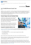 911 Health Research and Care Part I