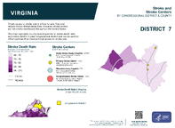 VA Congressional District 07 Stroke and Stroke Centers Map 118th Congress