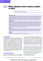 Military DeploymentRelated Respiratory Problems An Update