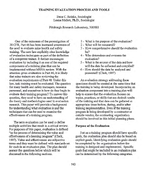 Training Evaluation Process and Tools