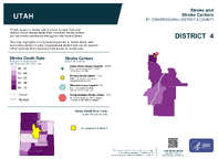 UT Congressional District 04 Stroke and Stroke Centers Map 118th Congress