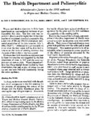 The health department and poliomyelitis