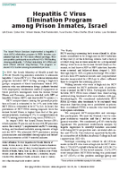 Hepatitis C Virus Elimination Program among Prison Inmates Israel