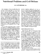 Nutritional problems and civil defense