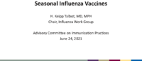 Seasonal influenza vaccines