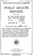 Public Health Repprts  v 50 no 4  cover