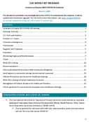 CDC Weekly Key Messages Coronavirus Disease 2019 COVID19 Outbreak March 1 2020