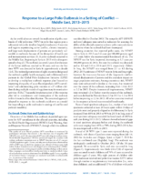 Response to a Large Polio Outbreak in a Setting of Conflict  Middle East 20132015