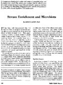 Stream enrichment and microbiota