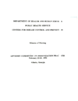 Minutes of meeting  Advisory Committee on Immunization Practices February 2324 1994 Atlanta Georgia